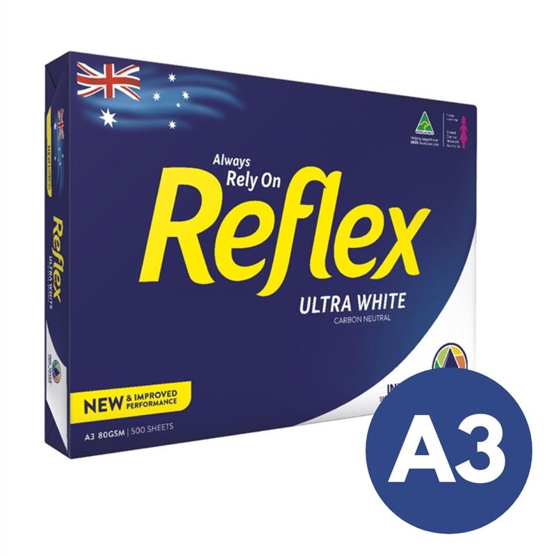 Reflex Copy Paper A3 80gsm White Ream 400 per Pallet