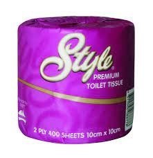 Style Premium Toilet Tissue 2 Ply 400 Sheet 48 Rolls