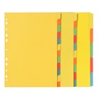Marbig Dividers Manilla 10 Tab Erasable A4 Assorted Set