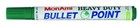Mon Ami Permanent Marker Bullet Green 12 per Box