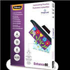 Fellowes Pre Punched Laminating Pouch Gloss 80micron A4 Clear 100 Pack