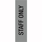 Apli Staff Only Self Adhesive Silver Sign