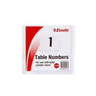 Esselte Table Numbers 1 to 10 10x10cm White 10 Pack