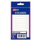 Avery Stickers Rectangle 50x6mm White 140 Pack