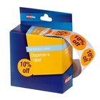 Avery Labels Self Adhesive 10 Percent Off Orange 500 Pack