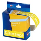 Avery Labels Self Adhesive Clearance Yellow 250 Pack