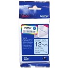 Brother Fabric Labelling Tape 12mmx3m Blue on Blue