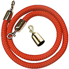 VisionChart Braided Barrier Rope Brass Snap Ends 15m Red
