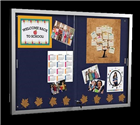 VisionChart Noticecase Sliding Door Felt 1200x900mm