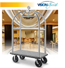 VisionChart Trolley Brushed Stainless Steel 1120x610x1910mm