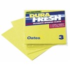 Oates Dura Fresh Antibac Sponge Cloth 18x20cm 3 Pack