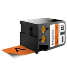 Dymo XTL All Purpose Label Vinyl Black on Orange 54mm Each