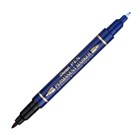 Pentel N75WC Blue TwinTip Permanent Marker Bullet Point Box 12