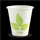 BioPak Single Wall Cup Leaf Design 8oz 90mm Pk50 20 per Carton
