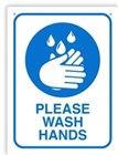 Sign Please Wash Hands Rectangular