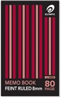 Olympic Memo Book 80 Page 165x100mm Feint Ruled 8mm 20 per Pack
