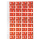 Avery Colour Coding Labels No 8 Side Tab Orange 240 Pack