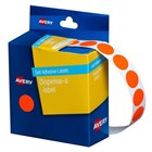 Avery Dispenser Dot Stickers 14mm Fluro Red 700 Pack 5 per Box