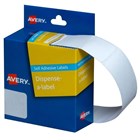 Avery Rectangle Dispenser Stickers 24x49mm White 325 Pack 5 per Box