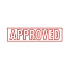 Shiny Stamp SEN0092 Pre Inked Approved Outline Red
