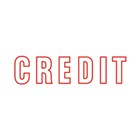 Shiny Stamp SEN0232 Pre Inked Credit Outline Red