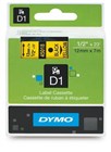 Dymo D1 Label Tape Black on Yellow 12mm x 7m Each