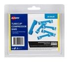 Avery Tubeclip Compressor Bar Blue 25 Pack