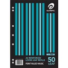 Olympic Loose Leaf Refill A4 Music 50 Pack