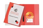 Marbig Premier Flat File Clear Front A4 Red 10 per Pack