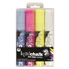 Texta Liquid Chalk Marker 15mm Assorted 4 Wallet