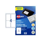 Avery 4Up Weatherproof Shipping Labels 991 x 139 mm Pack 40