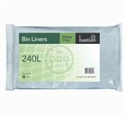 Bastion 240 Litre Heavy Duty Bin Liners Black Pack 25