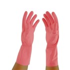 Bastion Flocklined Grip Rubber Gloves Pink Honeycomb Medium 144 Pairs