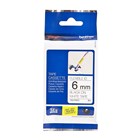 Brother TZeFX211 Labelling Tape 6mmx8m Black on White