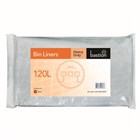 Bastion 120 Litre Heavy Duty Bin Liners Black Pack 25