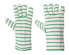 YSF FR Cotton Gloves Green Stripe Small Pair