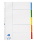 Bantex A4 Mylar Divider 5 Cut set