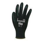 Milan Nylon Glove 13G Black Sandy Foam Nitrile Medium  Size 8 Pair