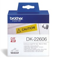 Brother DK22606 Label Roll Yellow 62mmx1524m