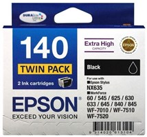 Epson 140 C13T140194 Ink Cartridge Twin Pack Black