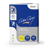 Color Copy Paper 135gsm Gloss Coated A3 White 250 Ream