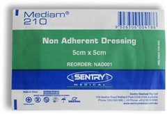 Sentry Low Adherent Sterile Dressing 5cmx5cm White