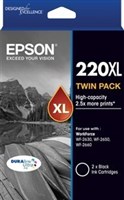 Epson 220 C13T294194 Ink Cartridge Twin Pack Black