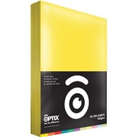 Optix Paper A4 160gsm Suni Yellow 200 Pack