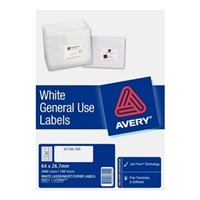 Avery L7158GU Labels General Use 30up 64x267mm 100 Pack