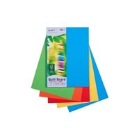 Quill Colour Board A4 210gsm Bright Assorted 50 Pack