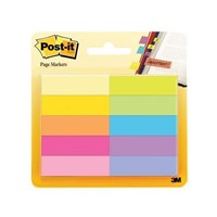 Post It Notes Page Markers 127x444mm Assorted 10 Pack