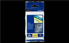 Brother Labelling Tape 12mmx8m White on Silver