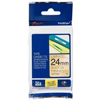 Brother Labelling Tape 24mmx8m Black on Glitter Gold