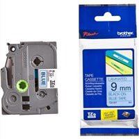 Brother Labelling Tape 9mmx8m Black on Blue